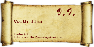 Voith Ilma névjegykártya
